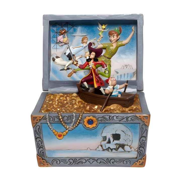 Enesco Disney Peter Pan Treasure Chest Figure Peter Pan Hook & Company