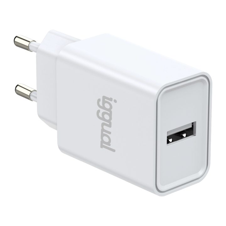 iggual Cargador de pared 1xUSB 5V/2.4A (12W)