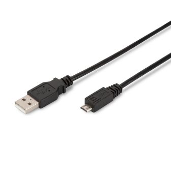 Ewent EC1019 USB 2.0 Cable 1 m Micro-USB A to USB A Black