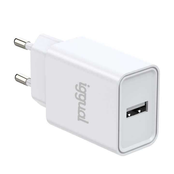 iggual Wall Charger 1xUSB 5V/2.4A (12W)