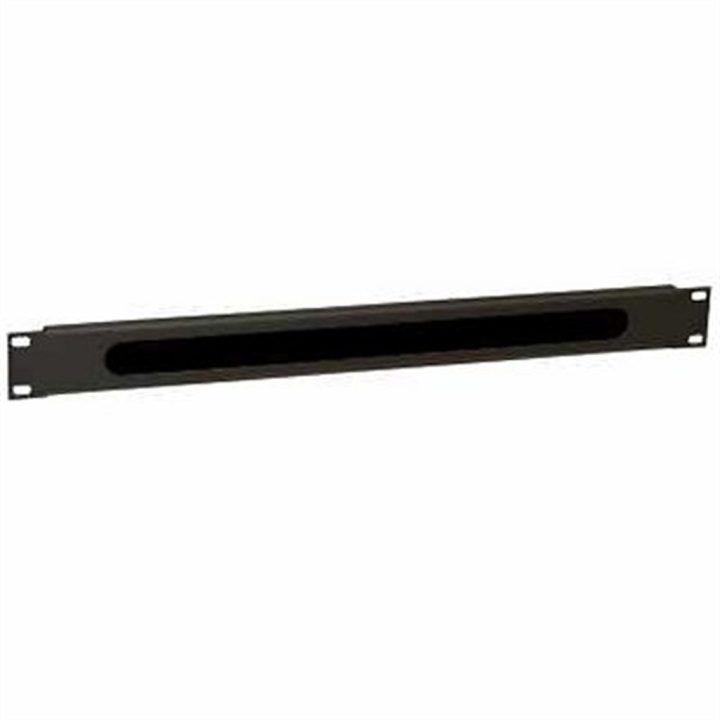 WP Cable Guide with Brush 1U Black RAL 9005 (WPN-ACM-201-B)