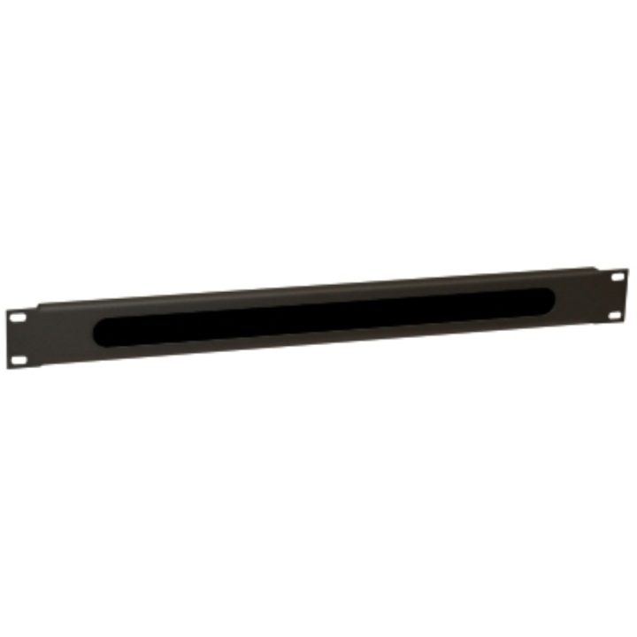 WP Guia de Cabos com Escova 1U preto RAL 9005 (WPN-ACM-201-B)