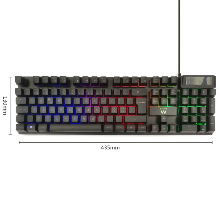 Ewent PL3319 Gaming Keyboard USB QWERTY Portuguese Black