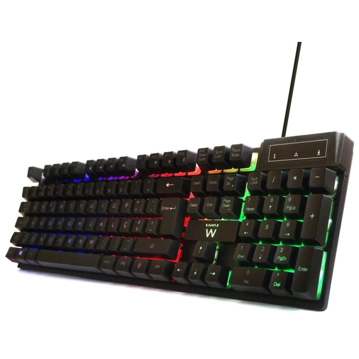 Ewent PL3319 Gaming Keyboard USB QWERTY Portuguese Black