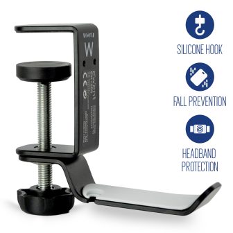 Ewent Soporte de auriculares ajustable para escritorio