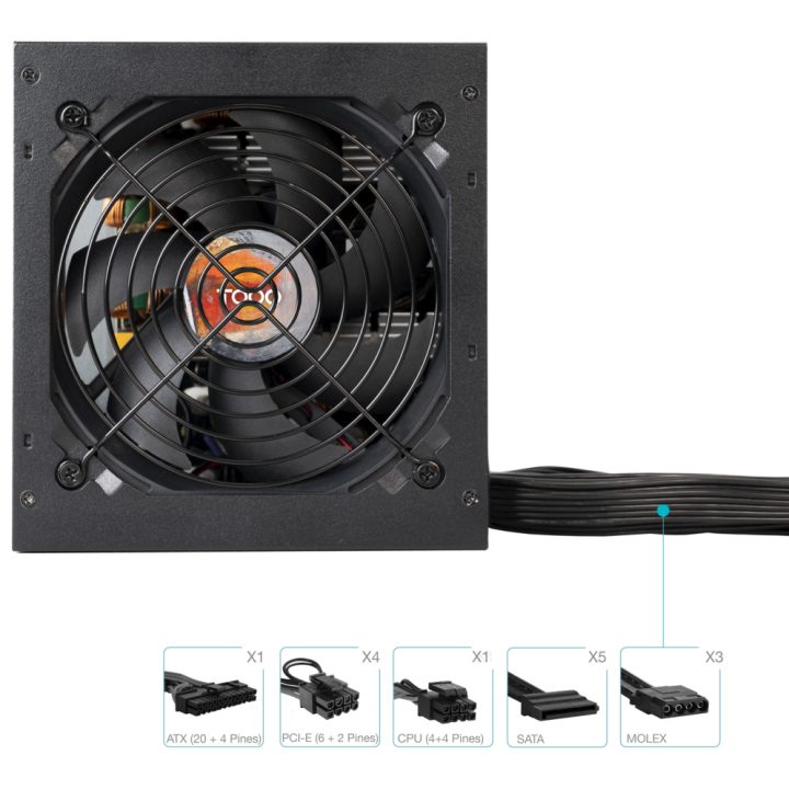 TooQ Fonte de alimentação ATX 750W APFC 80Plus Bronze