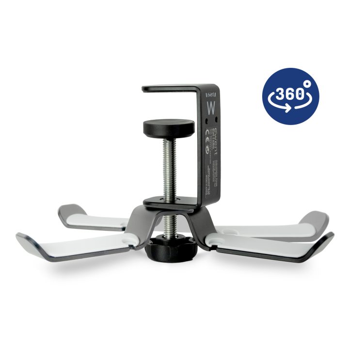 Ewent Soporte de auriculares ajustable para escritorio