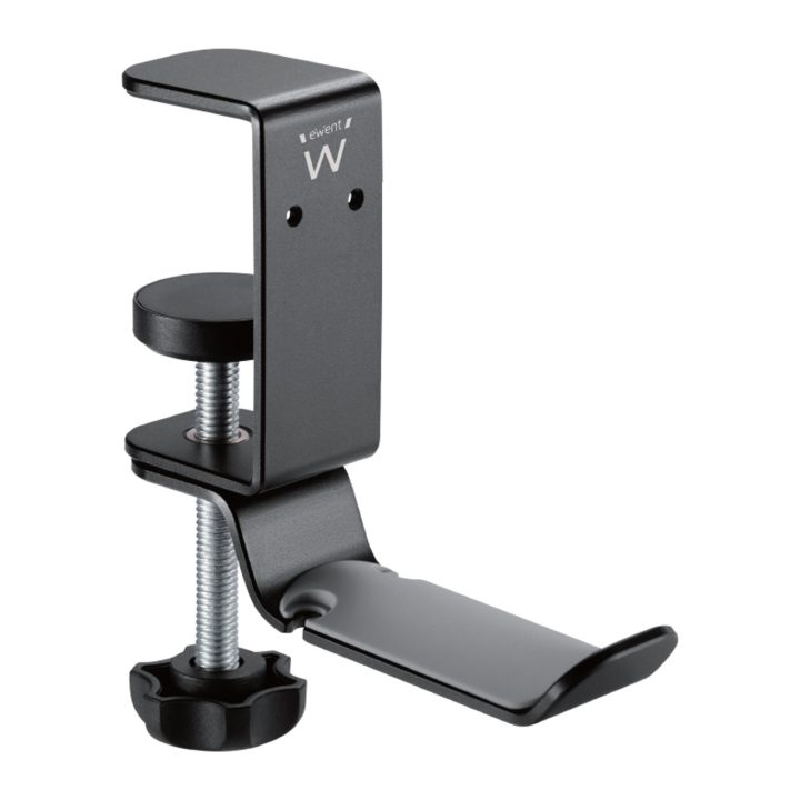 Ewent Soporte de auriculares ajustable para escritorio