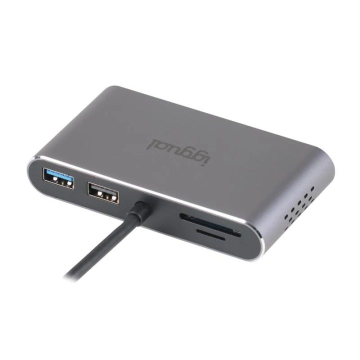 iggual Hub C 8 em 1 2xHDMI 2xUSB 2xSD RJ45 PD100W