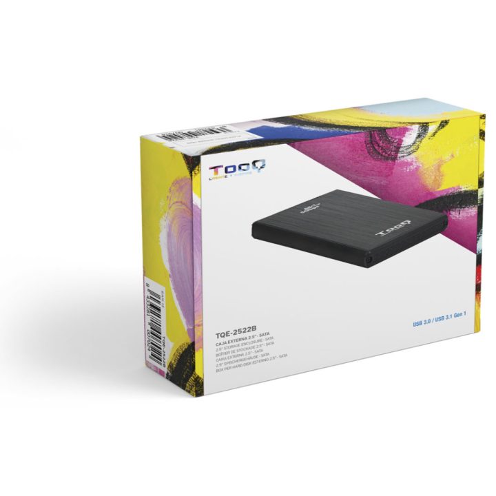 TooQ TQE-2522B External Hard Drive Case Hard Drive (HDD) Enclosure…