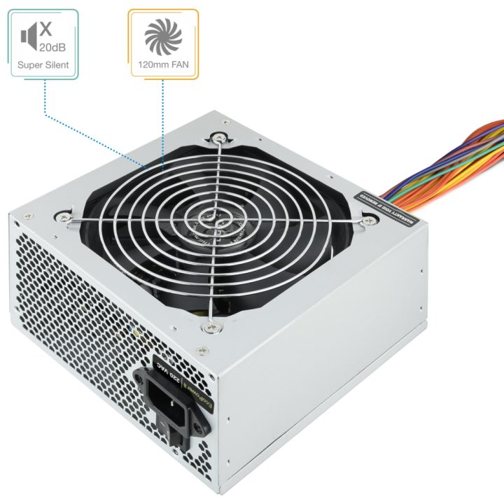 TooQ TQEP-500SSE unidad de fuente de alimentación 500 W 24-pin ATX…