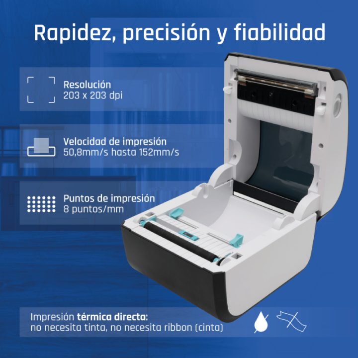 iggual Impresora etiquetas envíos USB+Bluetooth