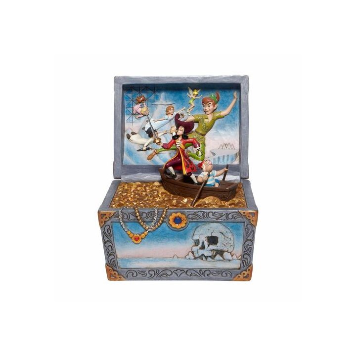Enesco Disney Peter Pan Treasure Chest Figure Peter Pan Hook & Company