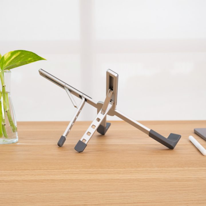 TooQ Foldable Aluminum Laptop Stand, Silver