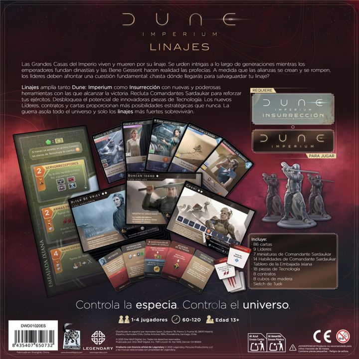 Asmodee Juego de mesa dune imperium: linajes (DWD01020)