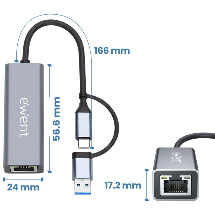 Ewent EW9819 hub de interfaz USB 3.2 Gen 1 (3.1 Gen 1) Type-A +…