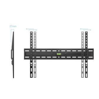 TooQ Fixed Wall Mount for 37"- 86" Screens, Black