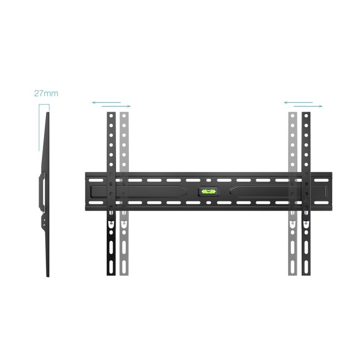 TooQ Suporte de Parede Fixo para Ecrãs 37"- 86", Preto