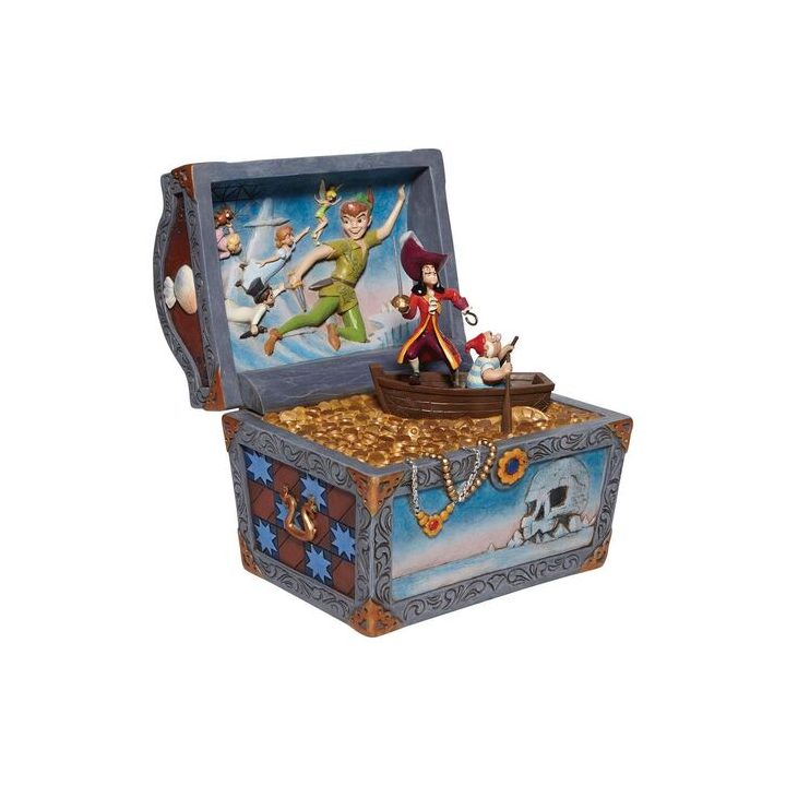 Enesco Disney Peter Pan Treasure Chest Figure Peter Pan Hook & Company