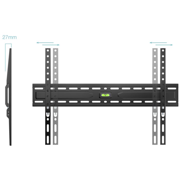 TooQ Fixed Wall Mount for 37"- 86" Screens, Black