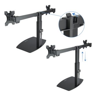 TooQ Soporte de mesa para 2 pantallas (monitor / plasma / LCD / LED)…