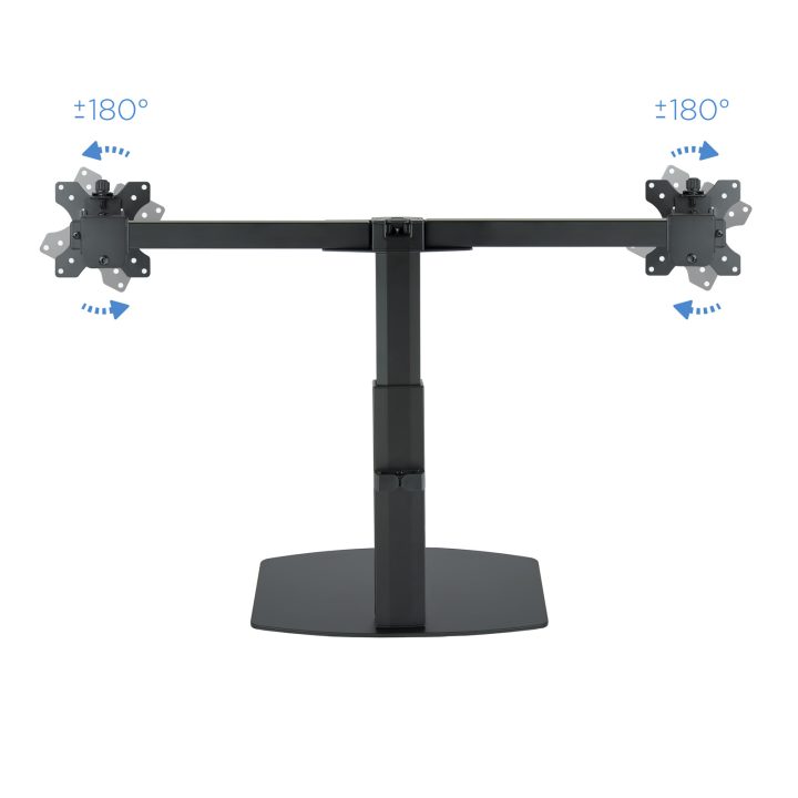 TooQ Suporte de secretária para 2 ecrãs (monitor / plasma / LCD /…