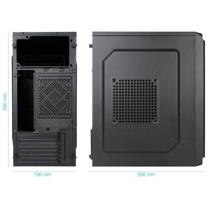 TooQ "DODEKA ULTRA" Black Micro-ATX Mini Tower Case