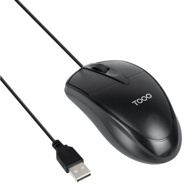 TooQ Rato óptico com cabo USB, 1000 DPI
