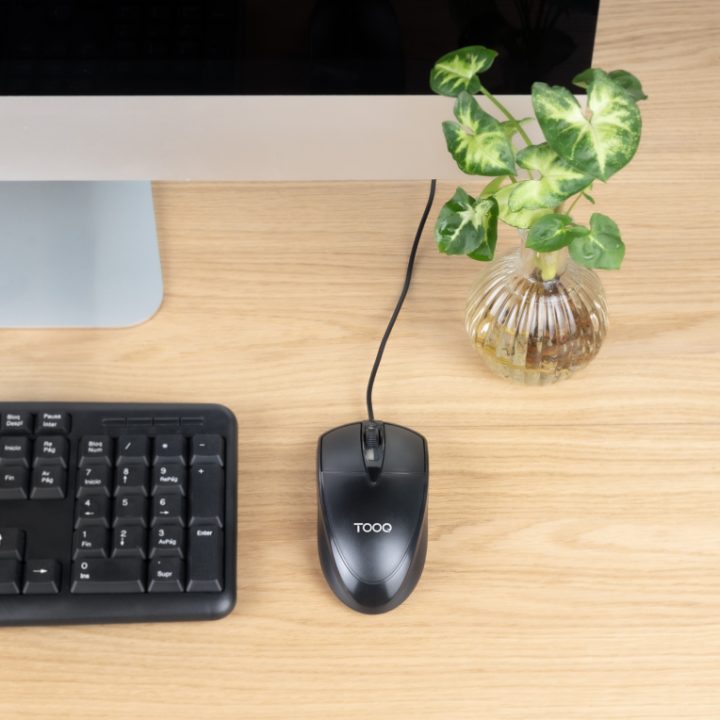 TooQ Rato óptico com cabo USB, 1000 DPI