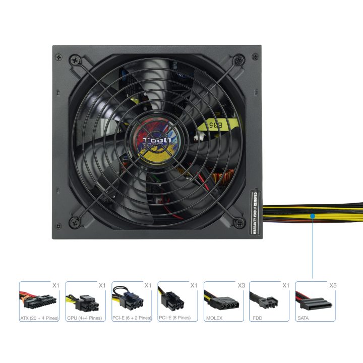 TooQ TQAPOLO-700SP unidade de fonte de alimentação 700 W 20+4 pinos…