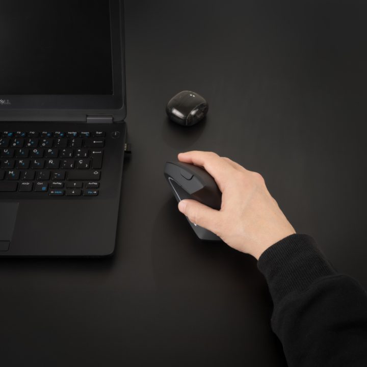 TooQ Rato Inalámbrico Ergonómico Vertical 3200 DPI, 6 botões, Preto