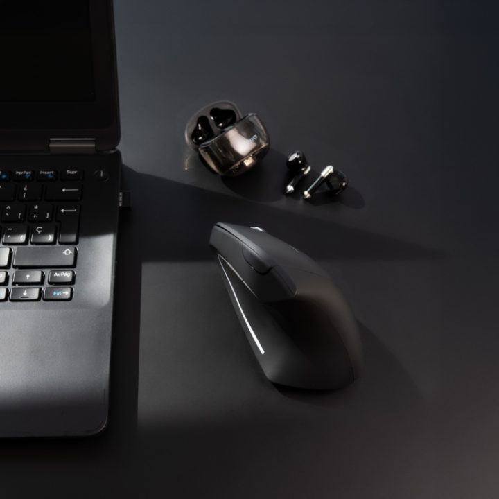 TooQ Rato Inalámbrico Ergonómico Vertical 3200 DPI, 6 botões, Preto