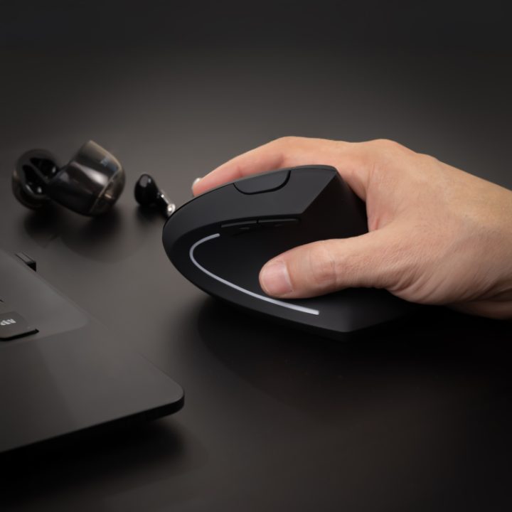 TooQ Rato Inalámbrico Ergonómico Vertical 3200 DPI, 6 botões, Preto