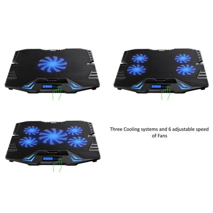 Ewent EW1259 Cooling Pad 17" 2500 RPM Black