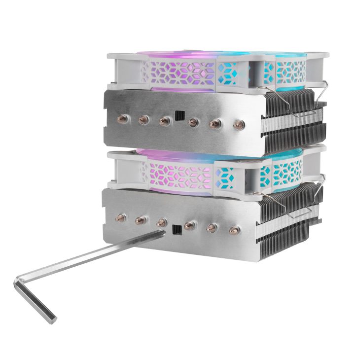 Mars Gaming CPU Cooler, Dual Tower Cooling, 6 HCT Heatpipes, 300 W…