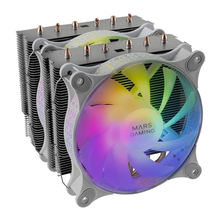 Mars Gaming CPU Cooler, Dual Tower Cooling, 6 HCT Heatpipes, 300 W…