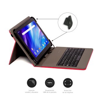 Nilox FUNDA COM TECLADO USB DE 9,7" A 10,5" VERMELHA