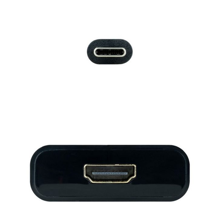 Nanocable Conversor USB-C a HDMI 4K, USB-C/M-HDMI/H, Preto, 15 cm