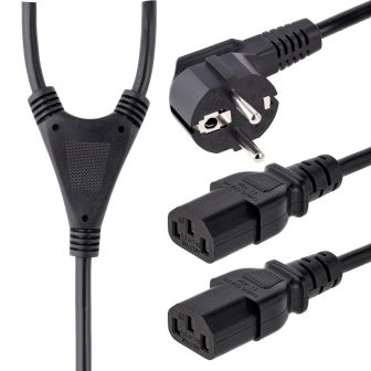 StarTech.com Cable de 2m de Alimentación en Y para Ordenador, 18AWG…