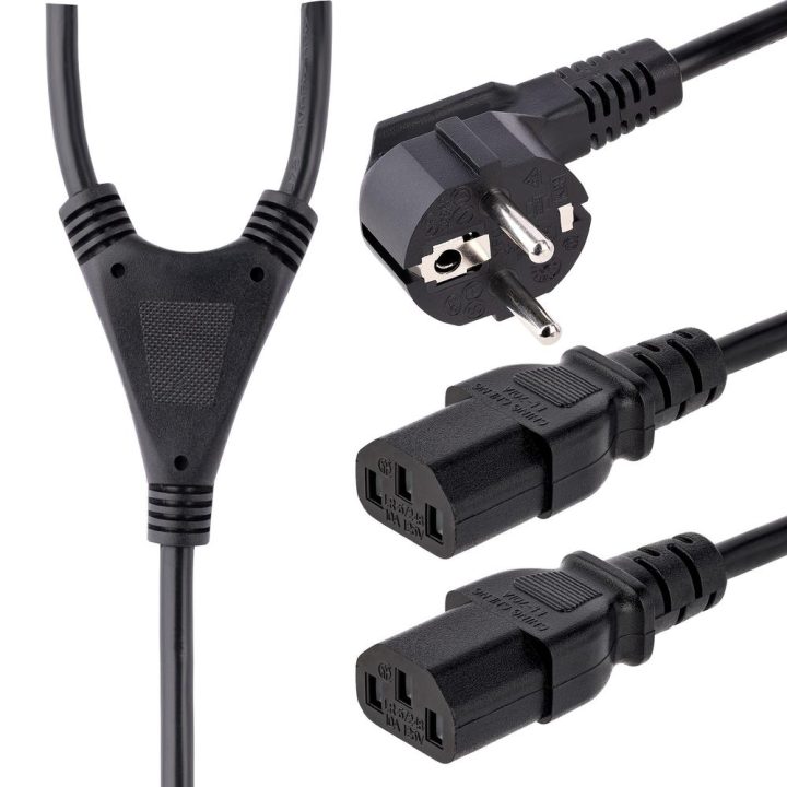 StarTech.com Cable de 2m de Alimentación en Y para Ordenador, 18AWG…