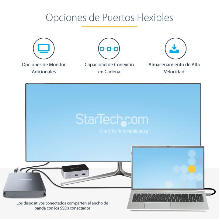 StarTech.com Caixa Thunderbolt 3™ de 4 Baías NVMe M.2 para SSD, com 1…