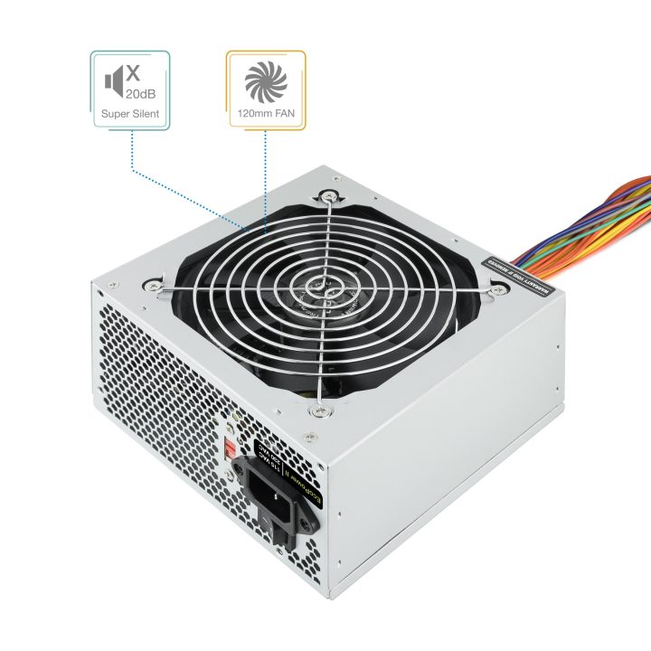TooQ TQEP-500S-INT unidade de fonte de alimentação 500 W 24-pin ATX…