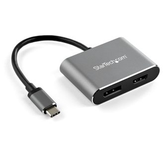 StarTech.com Multiport USB-C Video Adapter - HDMI or DisplayPort - 4K…
