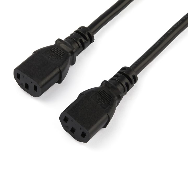 StarTech.com 2m Y-Power Cable for Computer, 18AWG, EU Schuko to 2x…
