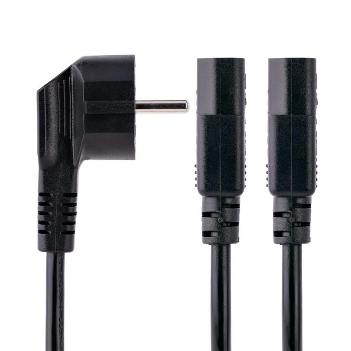 StarTech.com 2m Y-Power Cable for Computer, 18AWG, EU Schuko to 2x…