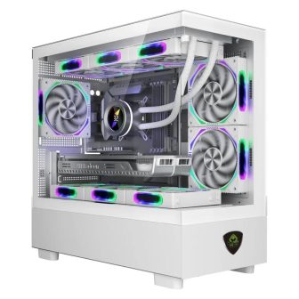 Keep Out M-ATX Case XC-301W 3FANS USB 3.0 White (XC-301W GLASS)