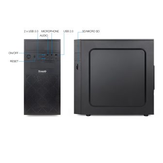 TooQ Caja Minitorre Micro-ATX Negra