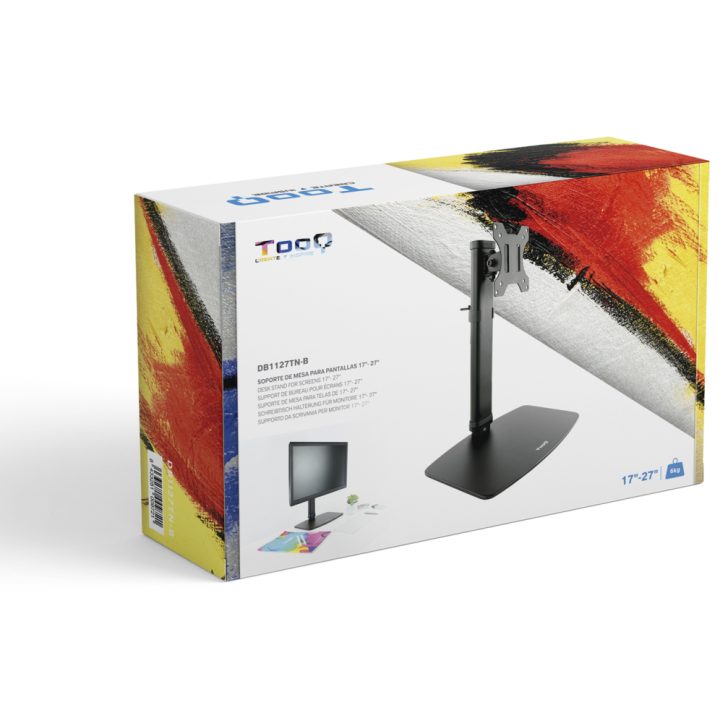TooQ DB1127TN-B soporte para monitor 27" Escritorio Negro