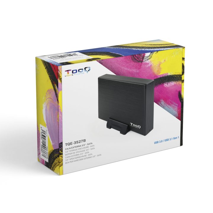 TooQ CAIXA HDD 3,5" SATA A USB 2.0/3.0 PRETA