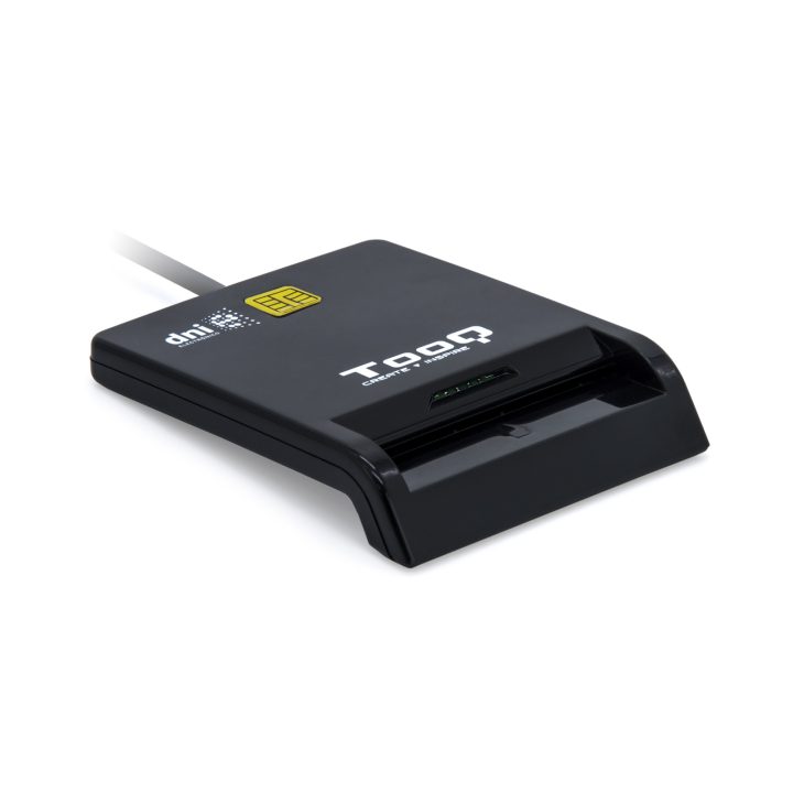 TooQ Smart Card Reader DNIe SIM USB-C, Black